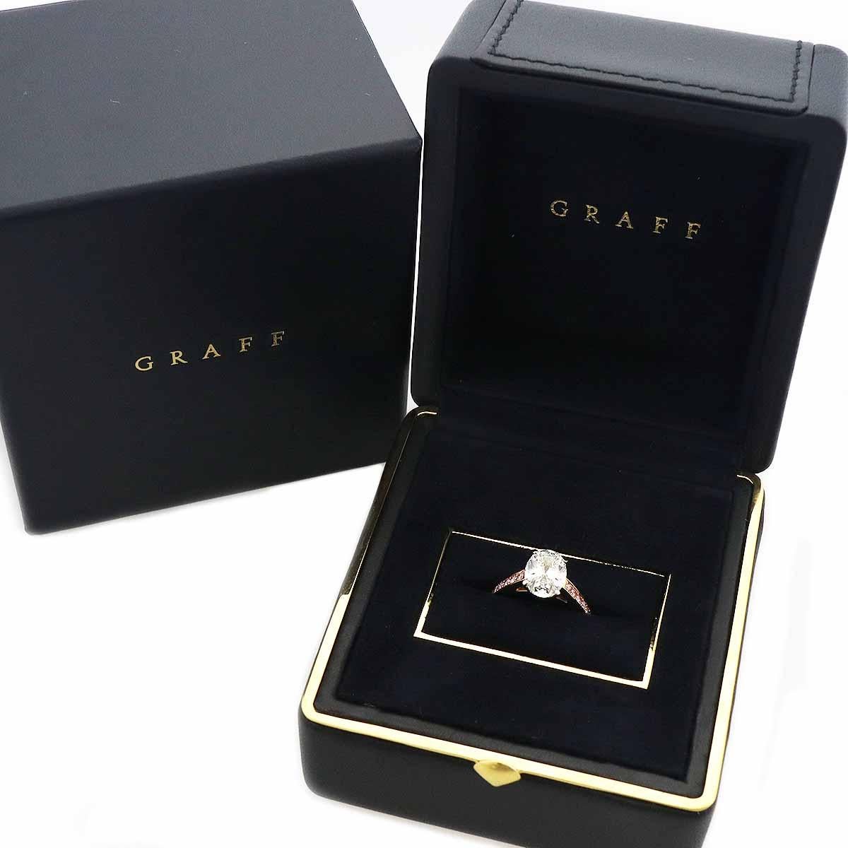 Brand:GRAFF
Name:Frame oval cut diamond ring
Material:1P Oval Cut Diamond 1P (2.02ct G-IF), Pink Diamond（0.36ct）, 
PT950 Platinum, 750 K18 PG Pink Gold
Weight:4.1g（Approx)
Ring size(inch):British & Australian:H 1/2  /   US & Canada:4 1/4 /  French &
