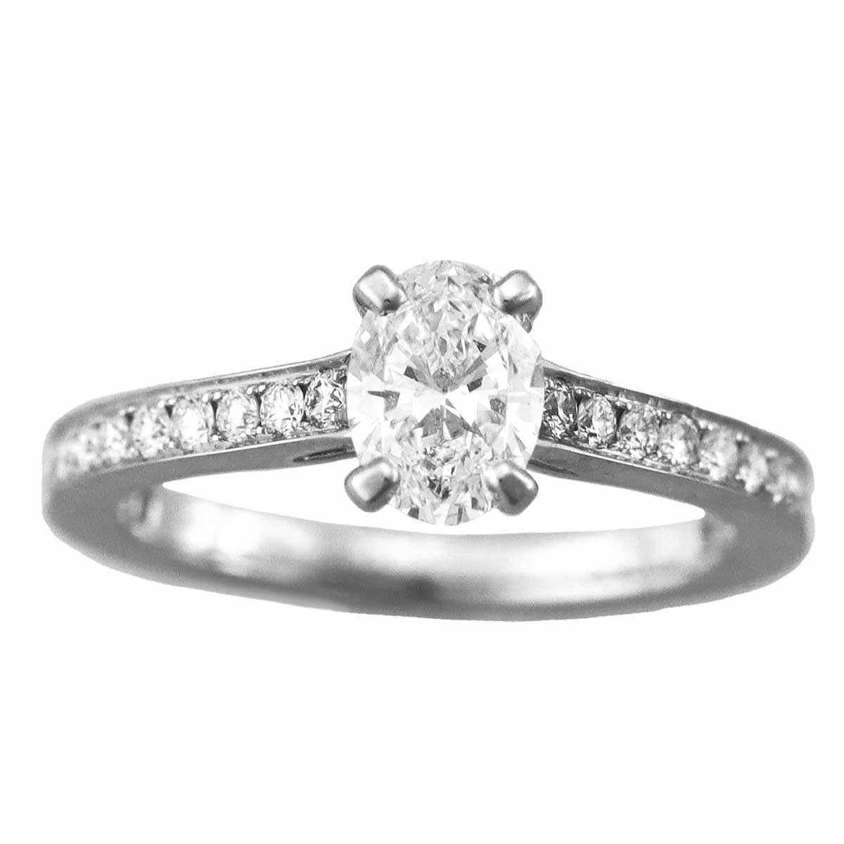 Brand:GRAFF
Name:Frame oval diamond ring
Material:1P diamond (0.50ct E-VVS2), side diamond, PT950 platinum
Weight:3.0g（Approx)
Ring size(inch):British & Australian:G  /   US & Canada:3 1/4 /  French & Russian:45 /  German:14.3 /  Japanese:  5