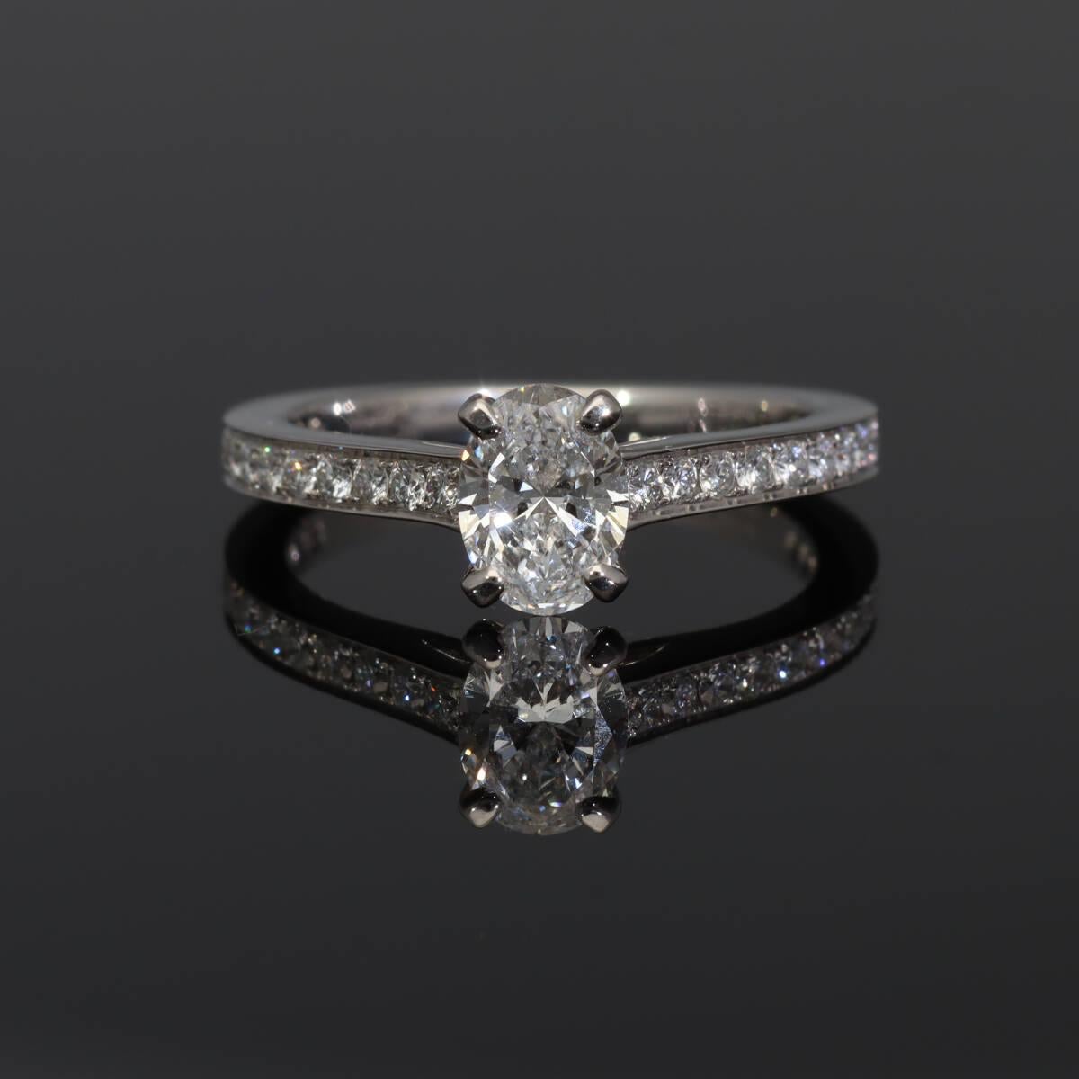 Bague GRAFF Frame diamant ovale 0,50 carat E-VVS2 platine US 3 1/4 en vente 6