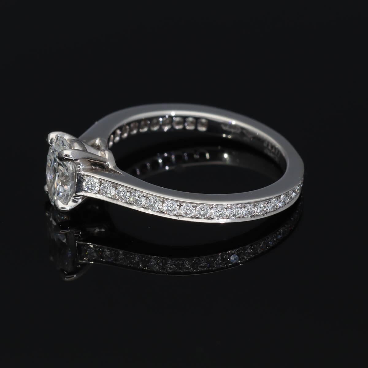 Bague GRAFF Frame diamant ovale 0,50 carat E-VVS2 platine US 3 1/4 en vente 8