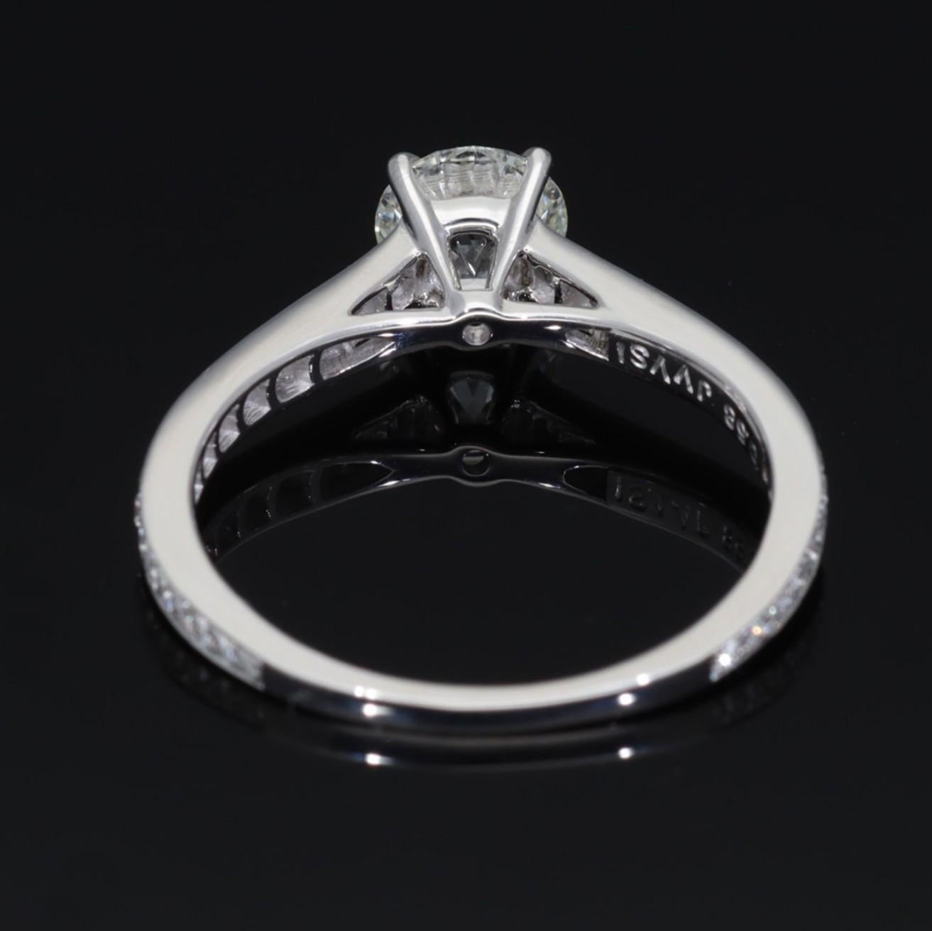 Marco GRAFF Diamante redondo 0,58ct J-VVS1-Ex Platino US 5 en venta 7