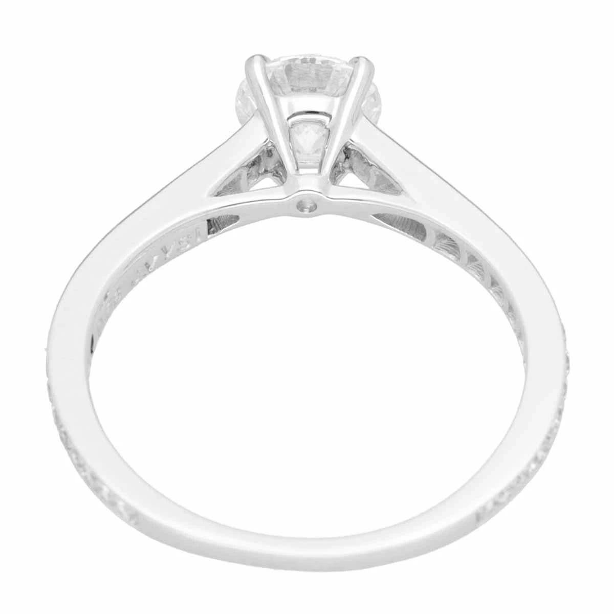 Taglio rotondo Graff Frame Diamante rotondo 0,58ct J-VVS1-Ex Platino US 5 in vendita
