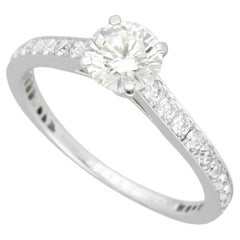 GRAFF 0.58ct J-VVS1-Ex Round Diamond Platinum Frame Ring, US 5