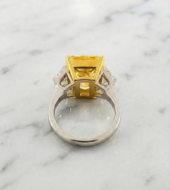 Graff GIA Certified 10 Carat Fancy Yellow Diamond Ring