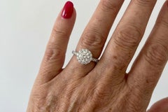 Graff GIA Certified 1.40 Carat Round Brilliant Diamond Halo Engagement Ring