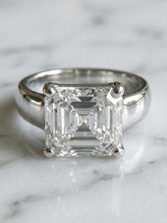 Graff GIA Certified 1.70 Carat D Flawless Square Emerald Cut Diamond Ring
