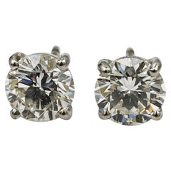 Graff GIA Certified 2.01 Carat Total Weight Diamond Stud Earrings