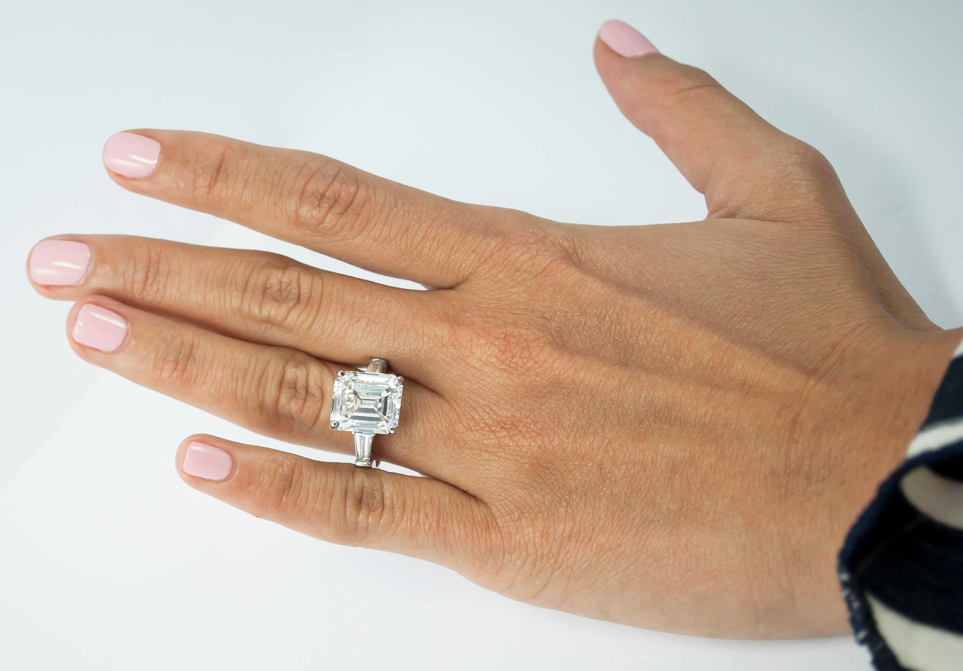 emerald cut with tapered baguettes