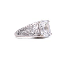 Graff GIA Certified Emerald Cut 4,03 Carat Diamond Fancy Cut Diamond Set Ring