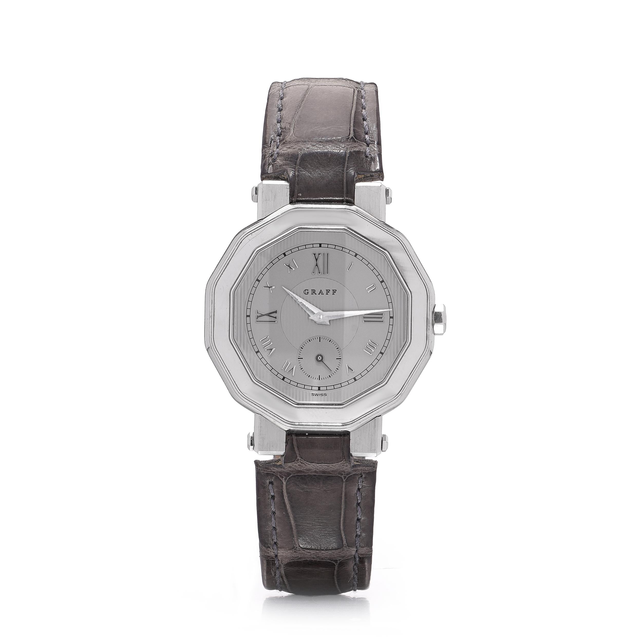 Graff GXXVI 35mm Quartz Watch in 18K White Gold , 2015 For Sale 6
