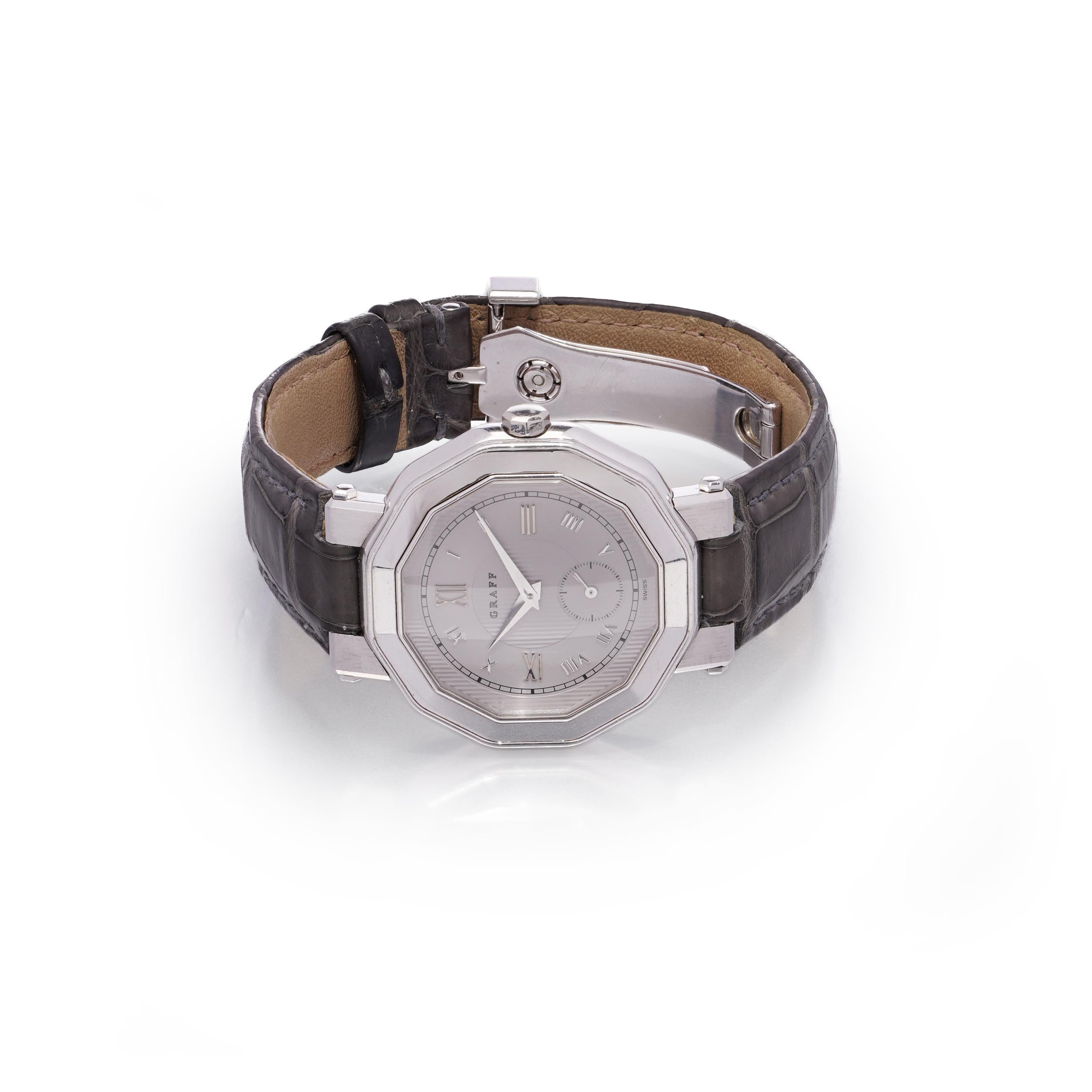 Graff GXXVI 35mm Quartz Watch in 18K White Gold , 2015 For Sale 1