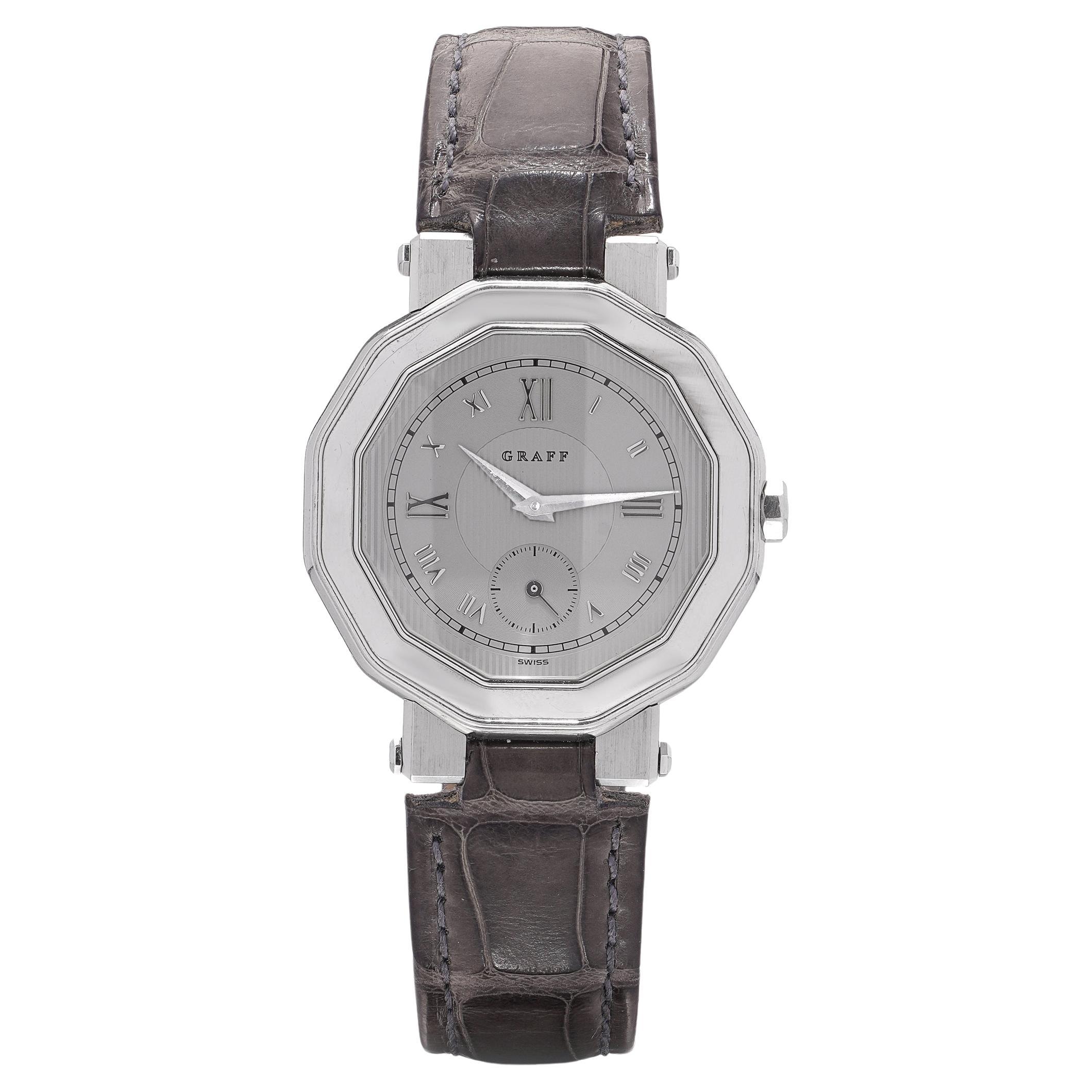 Graff GXXVI 35mm Quartz Watch in 18K White Gold , 2015 For Sale