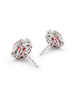 Orecchini Graff High Jewellery in oro bianco con rubini e diamanti