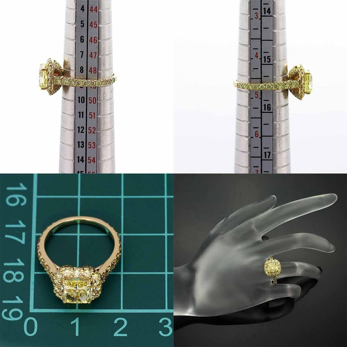 GRAFF Icone 2.09ct Fancy Vivid Yellow Diamond SI1 Bague en or jaune 18K 750 4 3/4 Pour femmes en vente