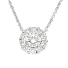 GRAFF Icon Round Diamond 0.57ct H-VVS1-3Ex 18K White Gold Pendant Necklace