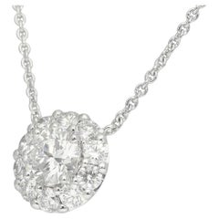 GRAFF Icon Round Diamond 0.57ct H-VVS1-3Ex 18K White Gold Pendant Necklace
