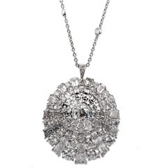 Graff Magnificent 16.42ct Diamond 18k White Gold Pendant Necklace