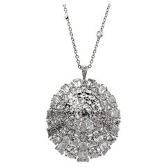 Graff Magnificent 16.42ct Diamond 18k White Gold Pendant Necklace