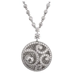 Magnifique collier à pendentif en or blanc avec diamants de Graff