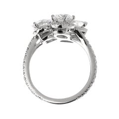 Graff Multi-Shape Diamond Platinum Cocktail Ring Sz 6