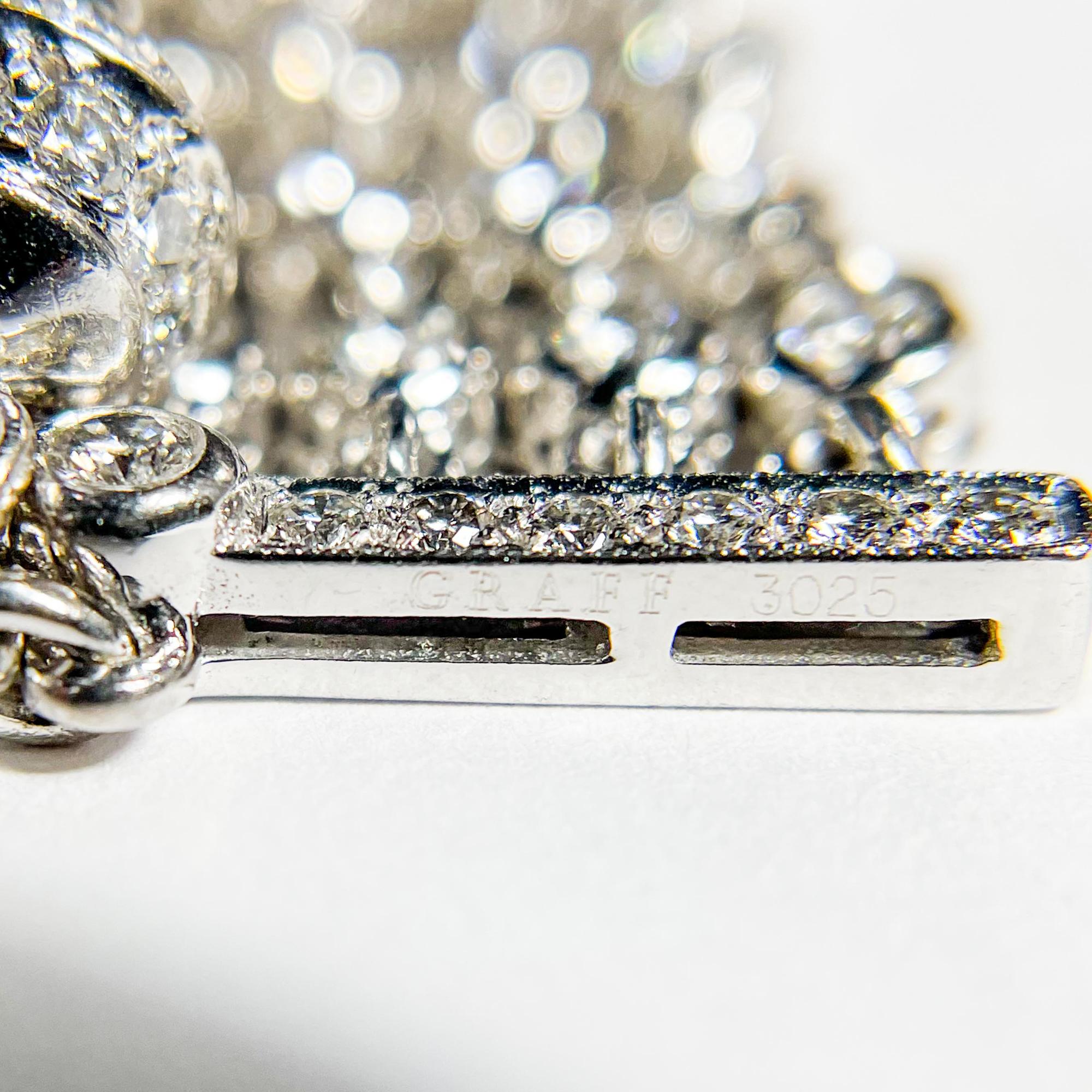 Graff Bracelet à pampilles à plusieurs rangs avec chaîne en diamants en vente 4