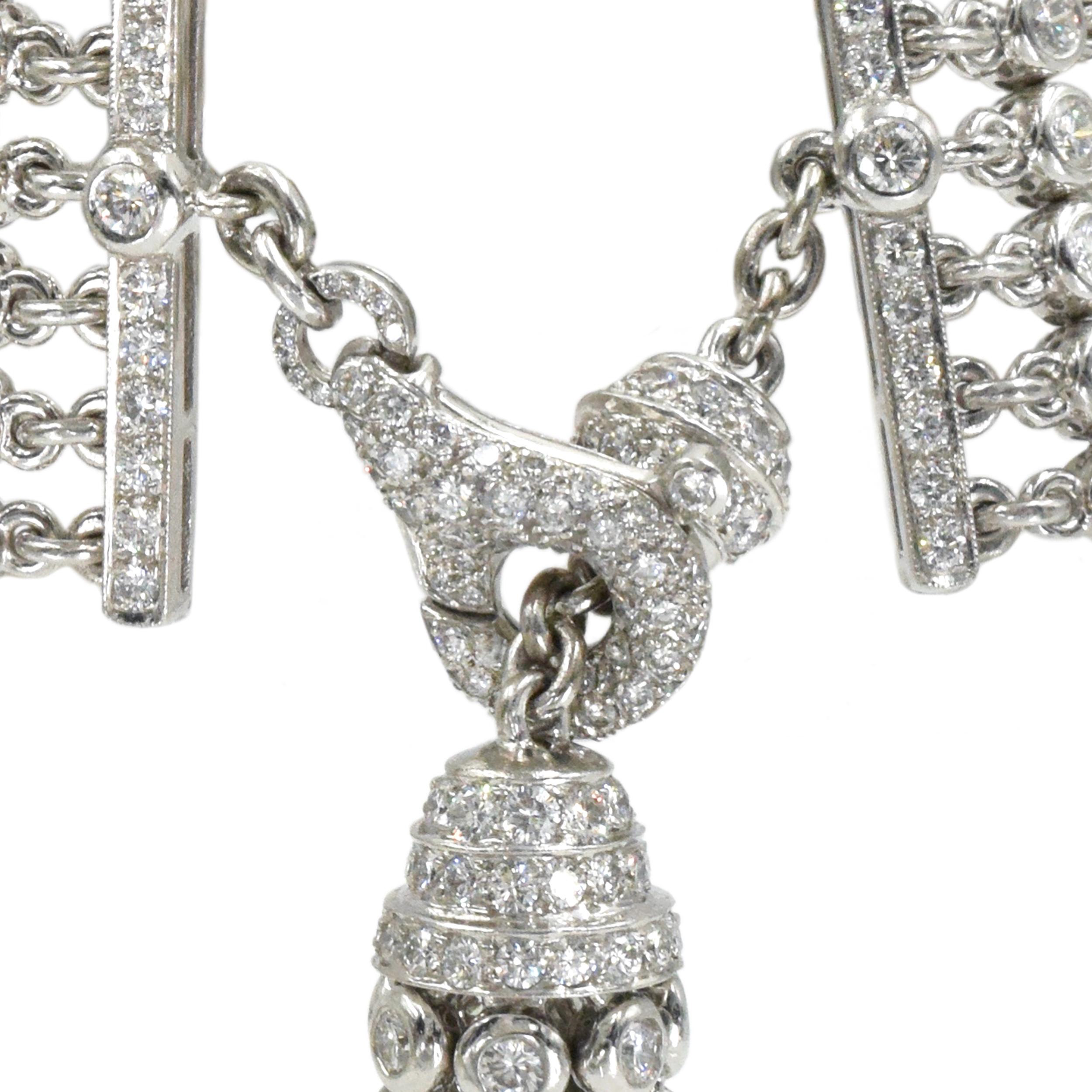 Graff Bracelet à pampilles à plusieurs rangs avec chaîne en diamants en vente 5