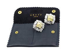 Graff Natural Yellow and White Diamond Earrings