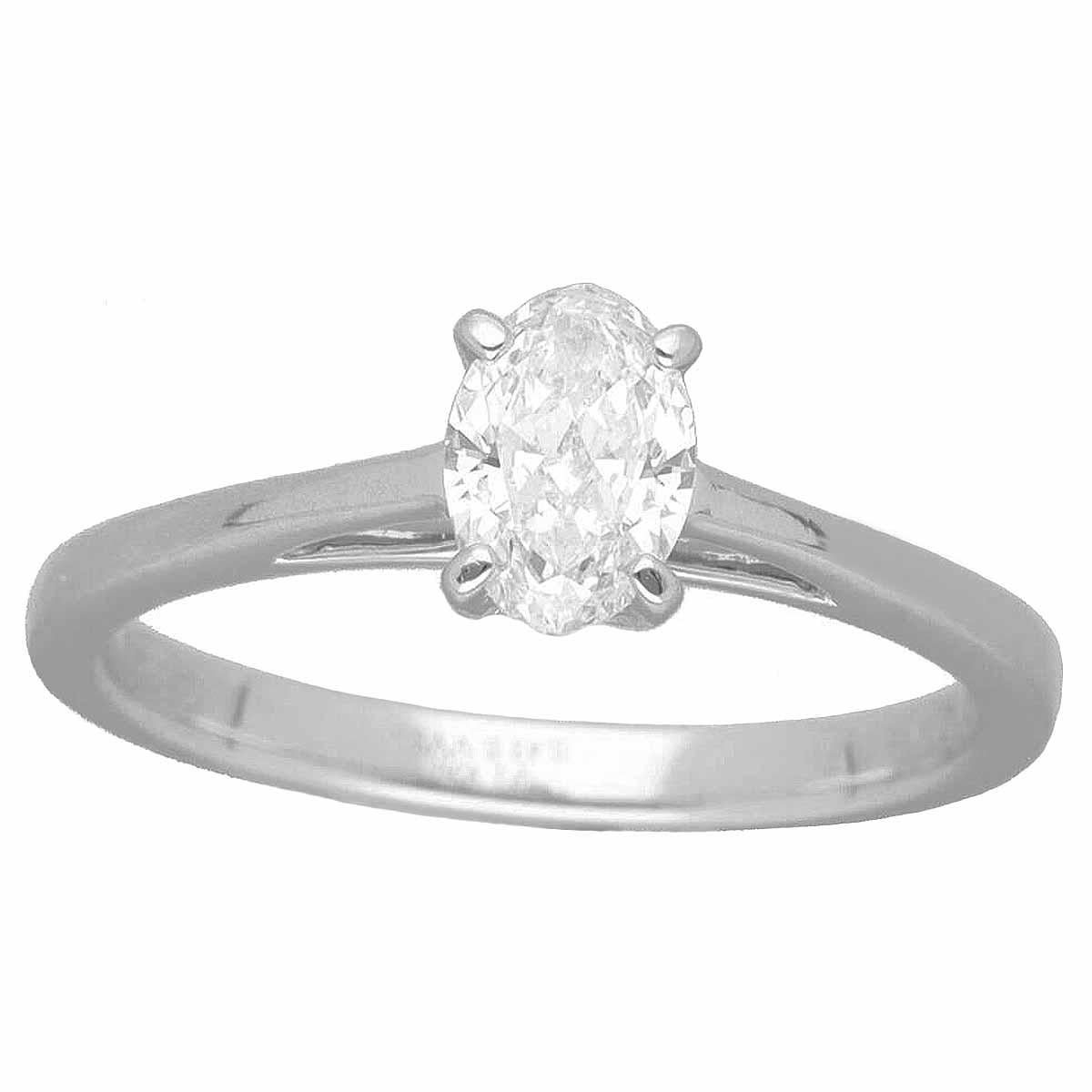 Brand:GRAFF
Name:Paragon Oval Shape Diamond Ring
Material:1P diamond (0.43ct E-VVS1), PT950 platinum
Weight:3.0g（Approx)
Ring size(inch):British & Australian:I 1/2  /   US & Canada:US 4 1/2 /  French & Russian:48 /  German:15 1/4  /  Japanese: 8 