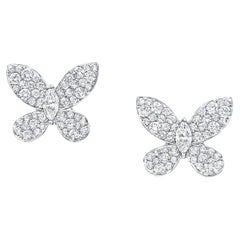 Graff Pavé Schmetterling Diamant Kleine Ohrstecker
