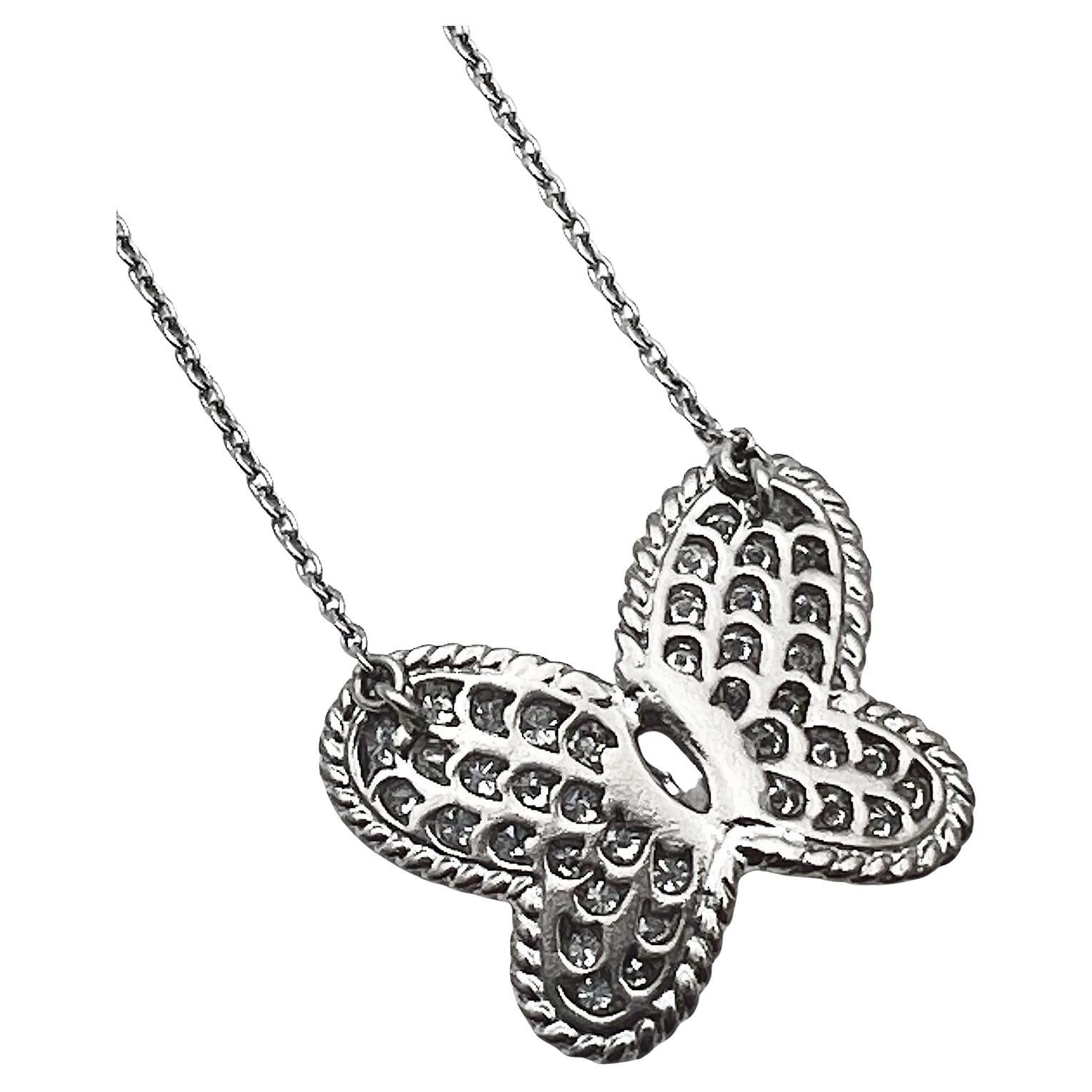 Graff - Collier papillon à pendentifs en diamants pavés Excellent état - En vente à Palm Beach, FL