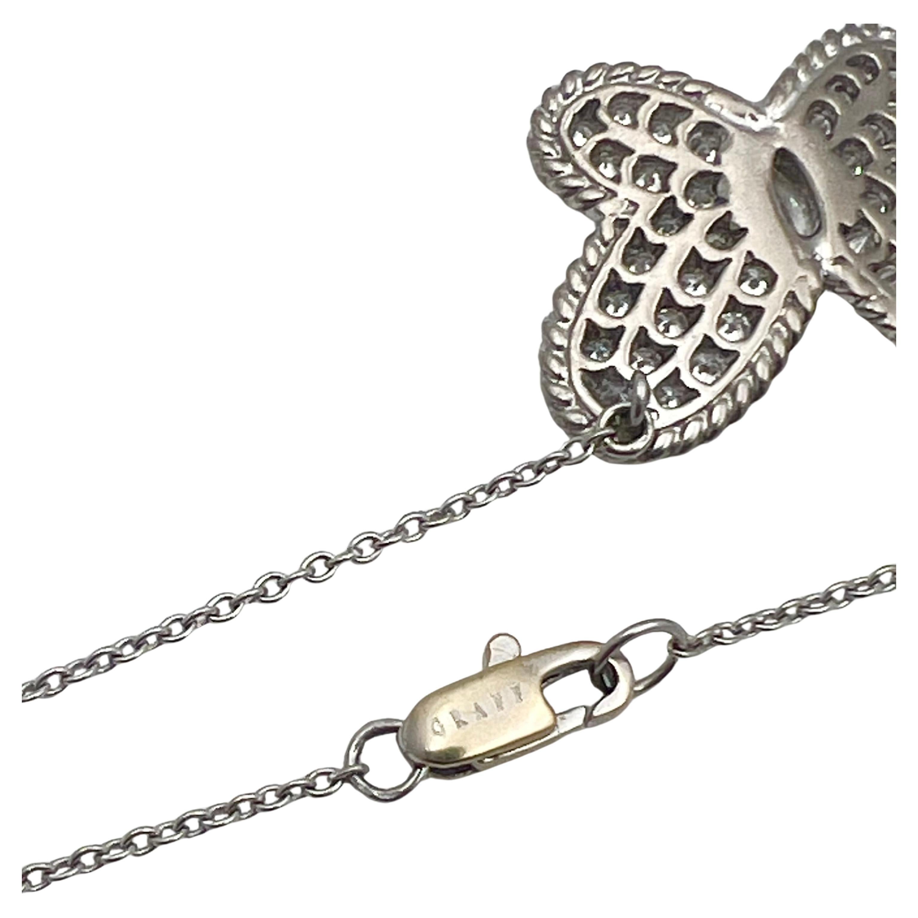 Graff - Collier papillon à pendentifs en diamants pavés en vente 1