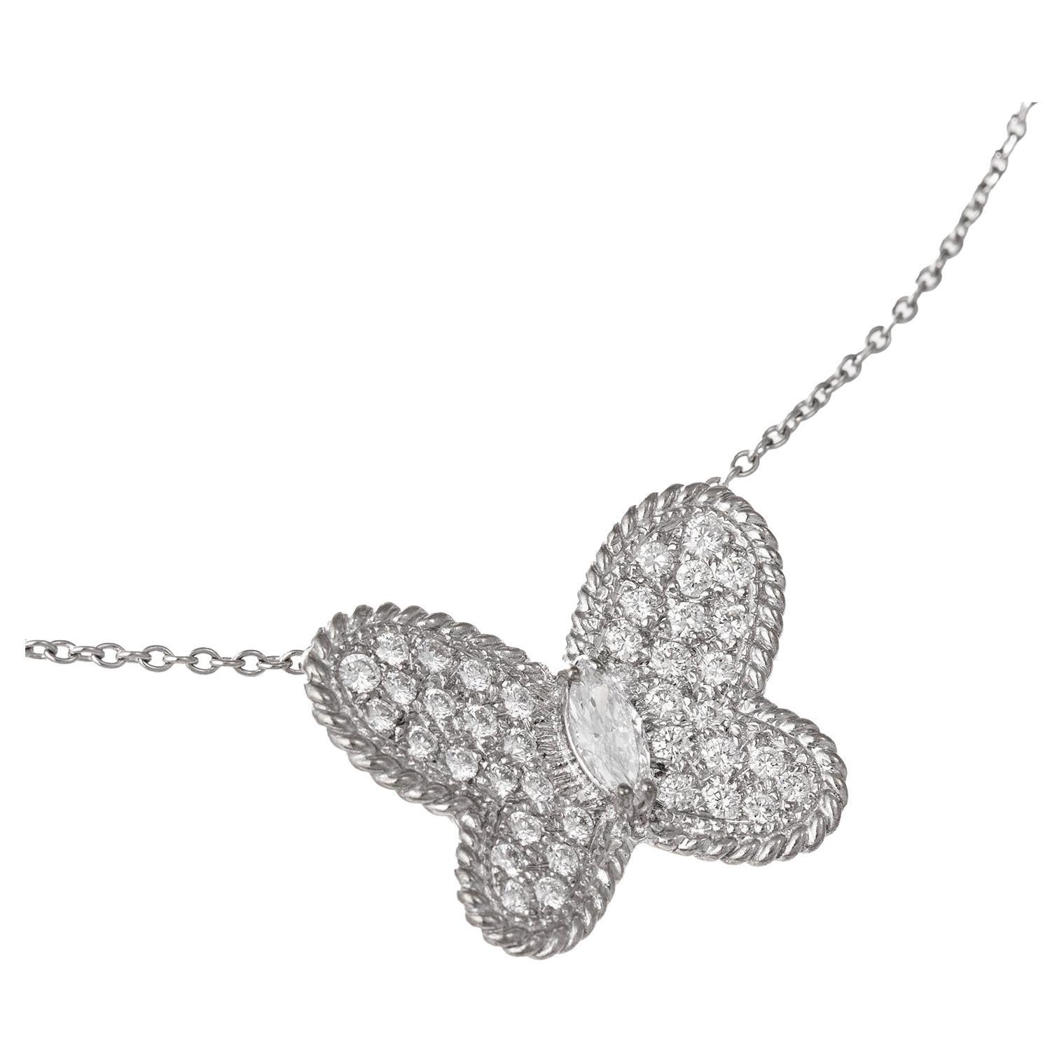 Graff - Collier papillon à pendentifs en diamants pavés