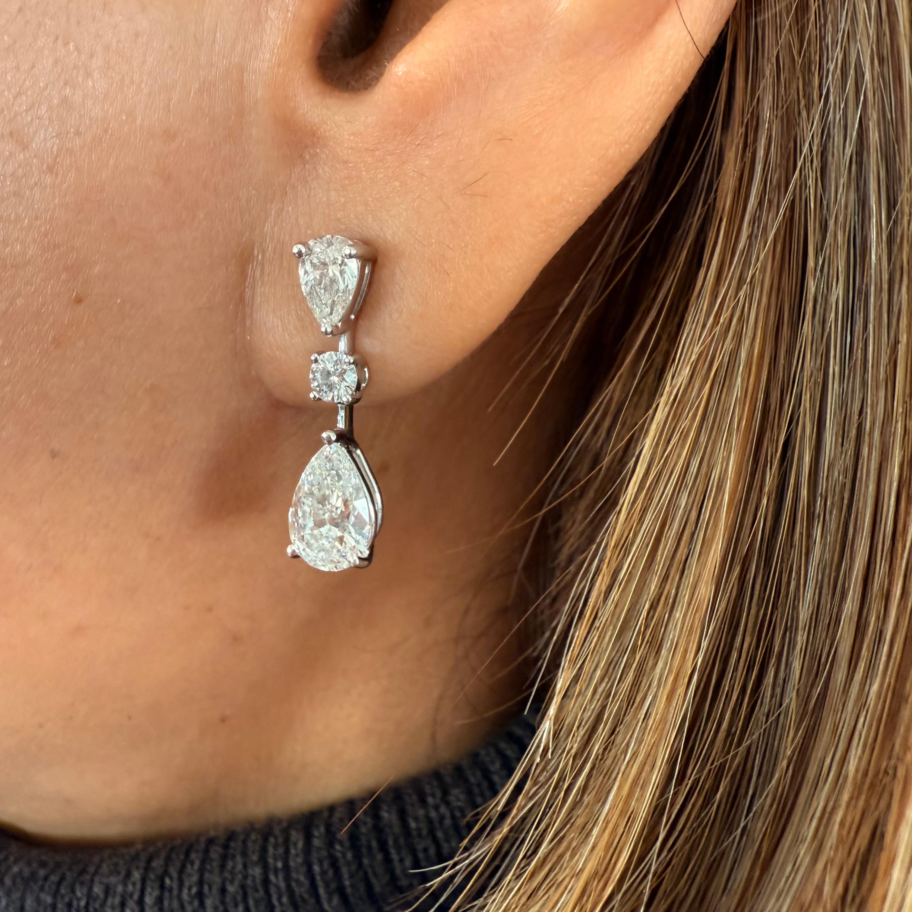 Orecchini con diamanti a forma di pera di Graff in vendita 6