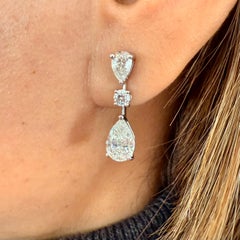 Pendientes de diamantes en forma de pera Graff