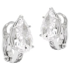 Graff Pear shape diamond studs 4.13ct