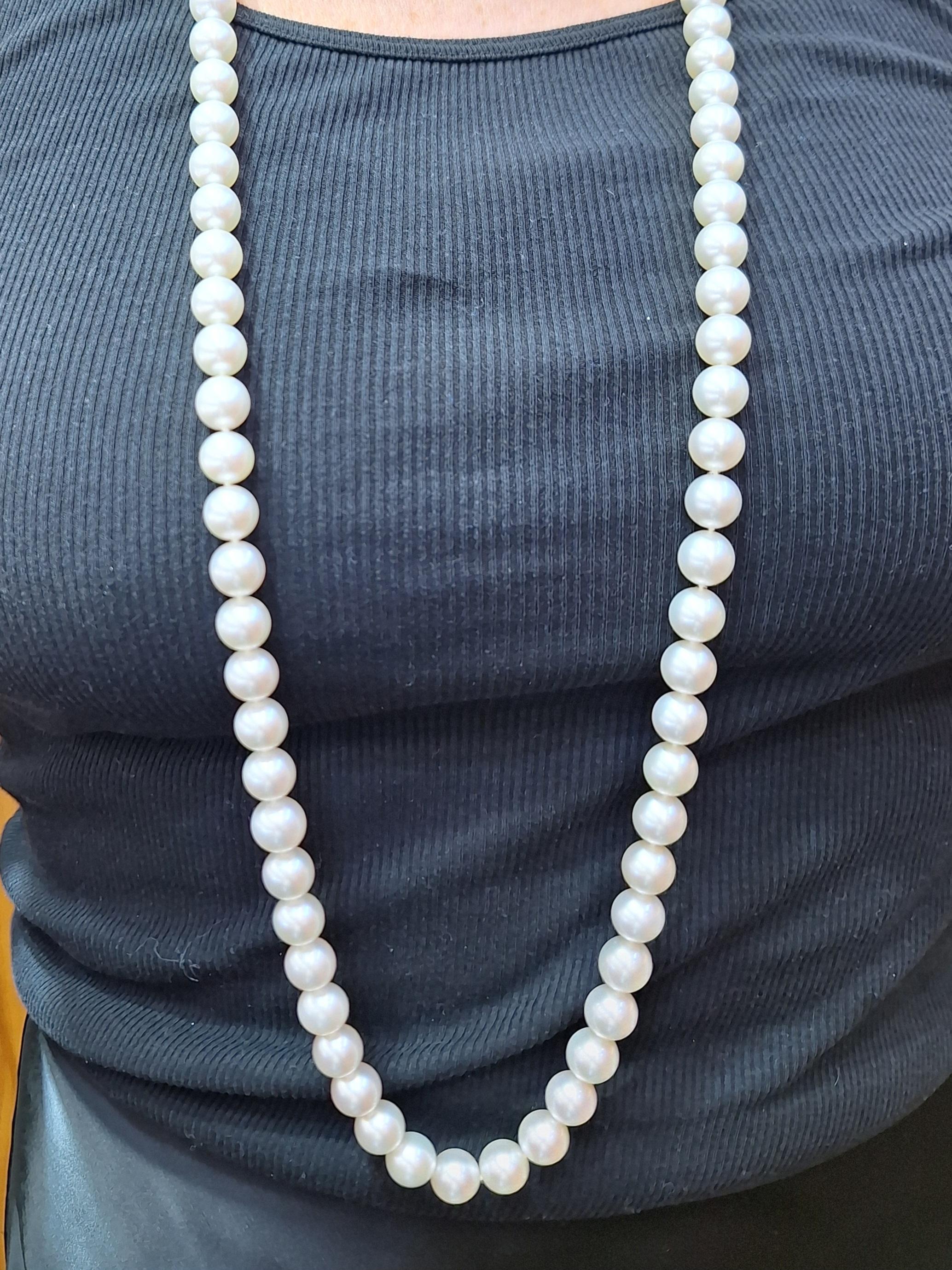 Graff Acoya Perles blanches

Métal : Or blanc 18Kt

Longueur : 20 pouces

Poids : 164 grammes

Fermoir : Fermoir à diamant serti en pavé