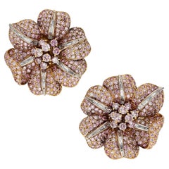 GRAFF Pink and White Diamond Ear Clips