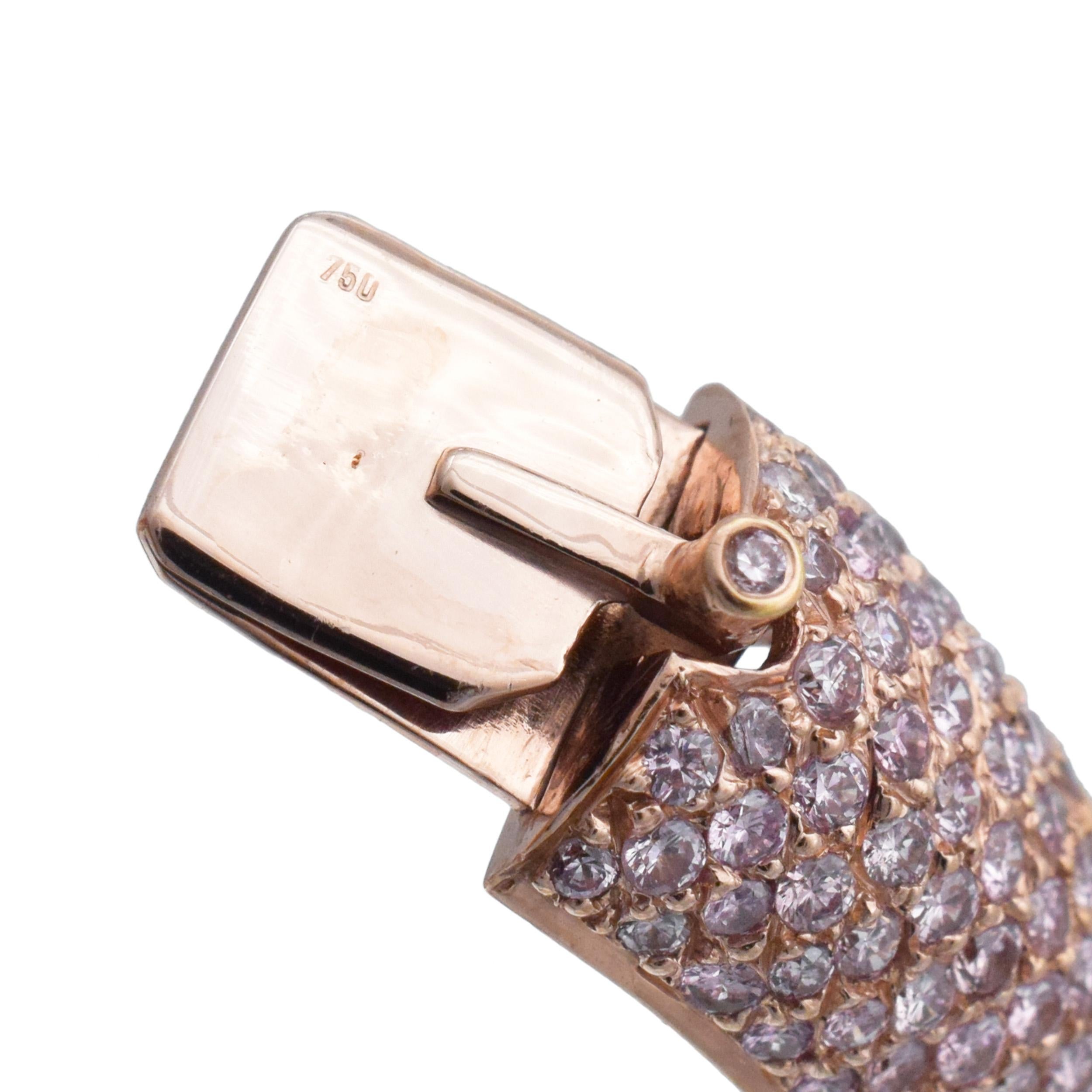 GRAFF  Bracciale Bangle con diamanti bianchi e rosa in vendita 4