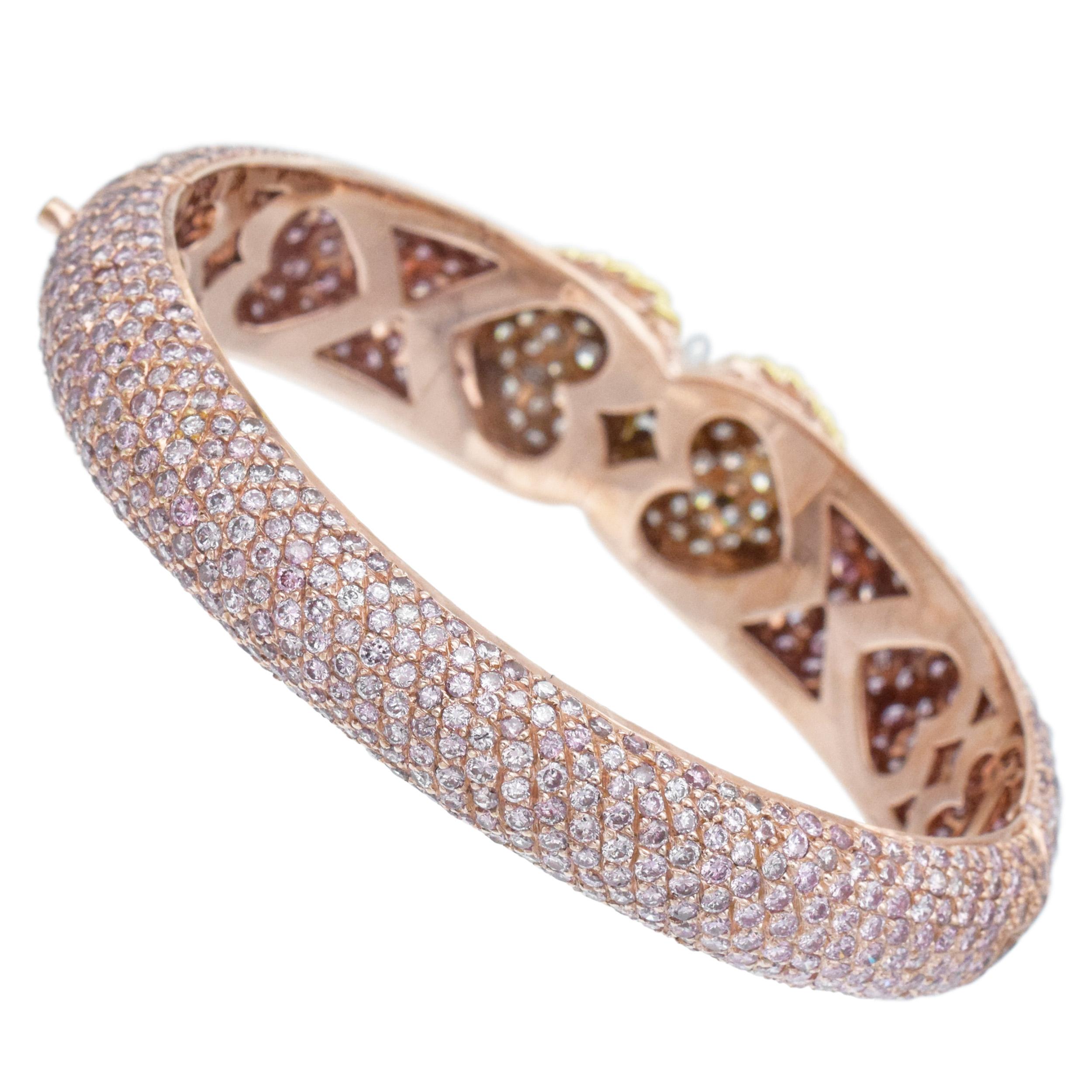 da uomo o donna GRAFF  Bracciale Bangle con diamanti bianchi e rosa in vendita