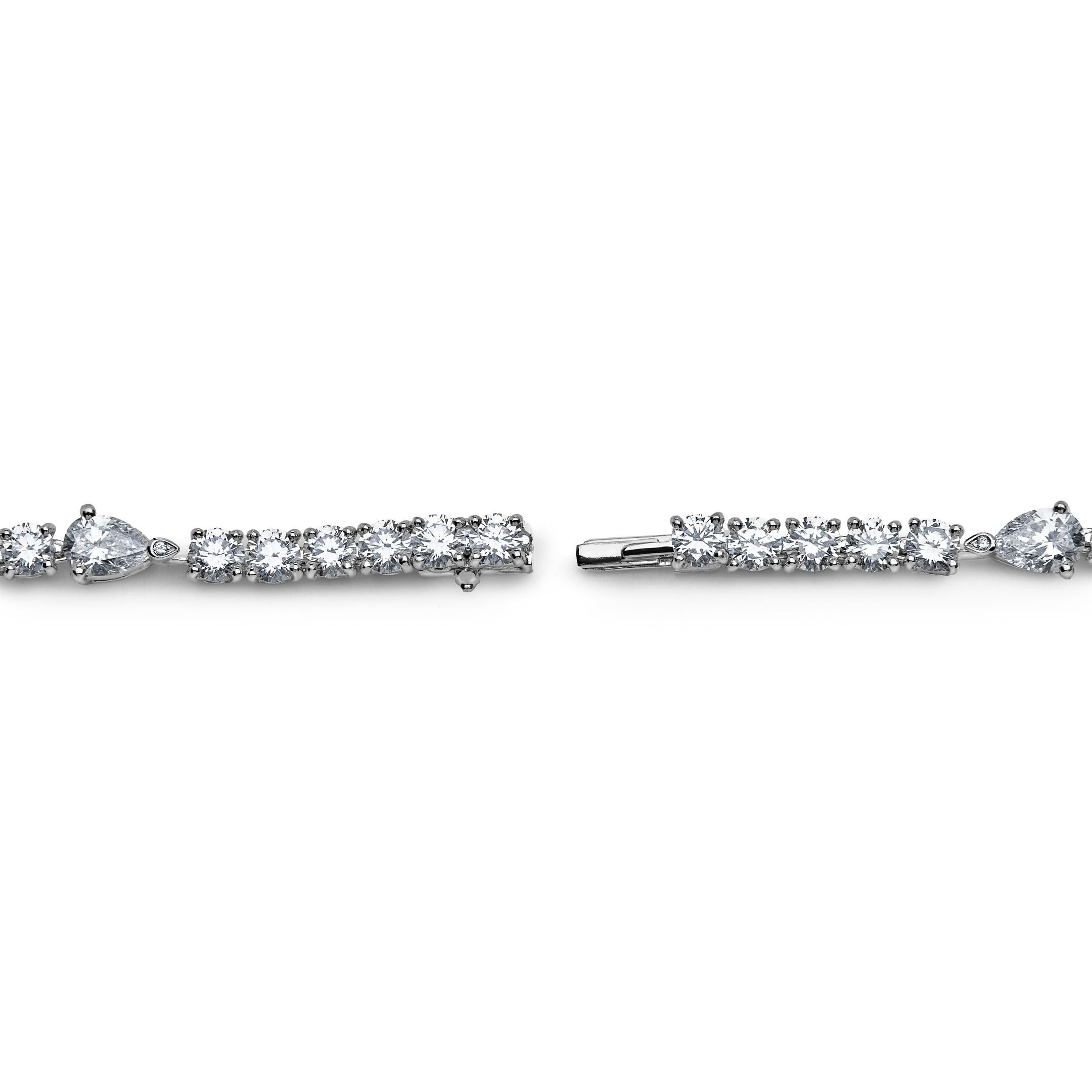 Taille ronde Graff - Collier chandelier en platine et or blanc avec diamants Knifebar  en vente