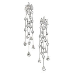 Graff Platin-Diamant-Wasserfall-Ohrringe