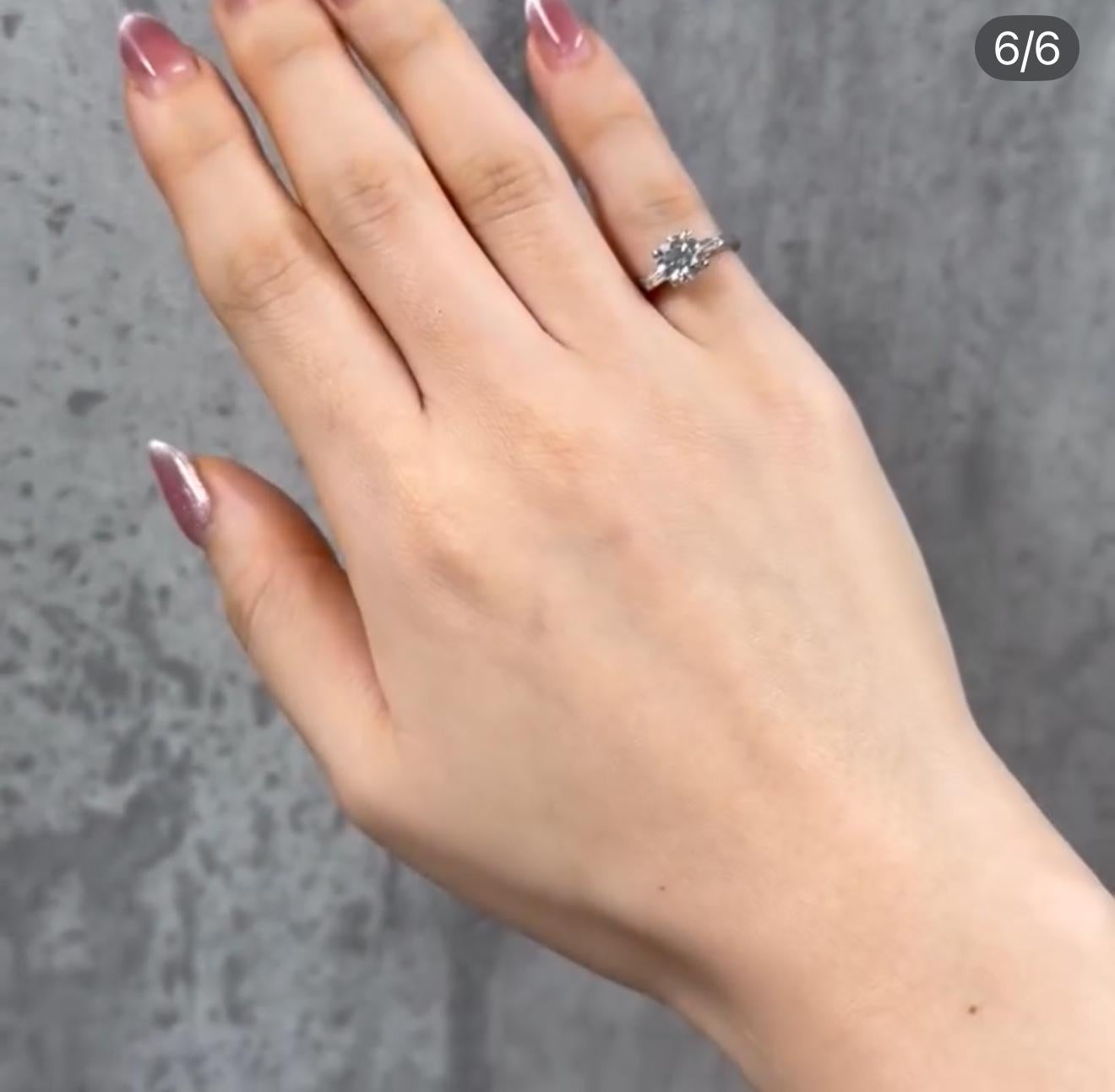 GRAFF Promise, bague en platine avec diamant rond 1,13 carat H-VS1-3Ex US 3 1/2 en vente 7