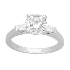 GRAFF Promesa Diamante redondo 1,13ct H-VS1-3Ex Anillo de platino US 3 1/2