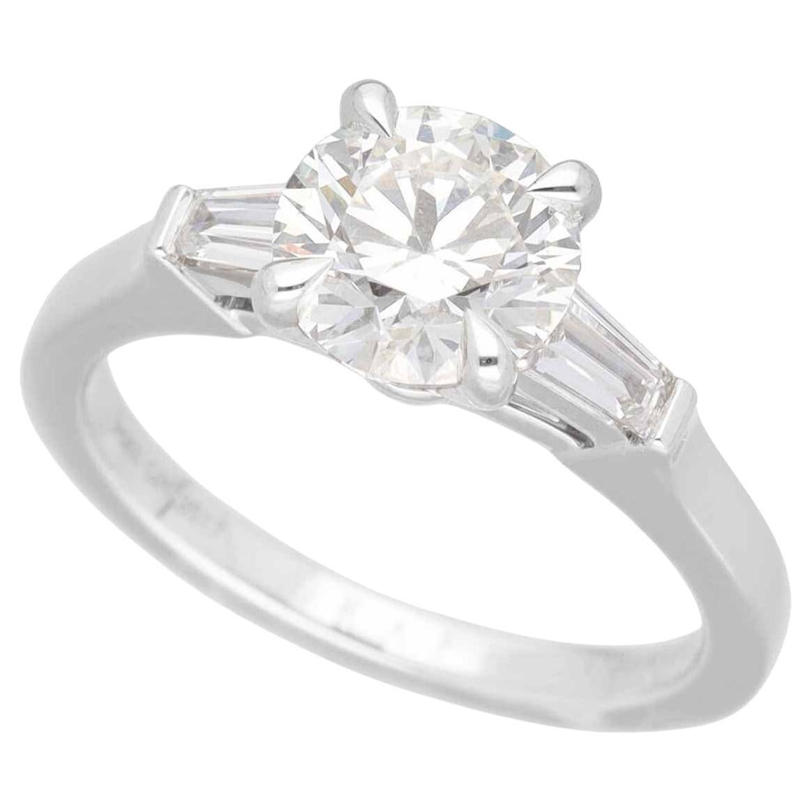 GRAFF Promise Round Diamond 1.13ct H-VS1-3Ex Platinum Ring US 3 1/2