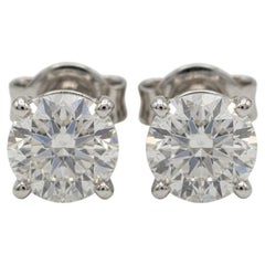 Graff Round Brilliant Diamond Stud Earrings