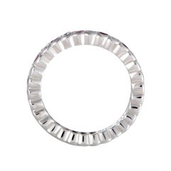 Graff Ruby and 0.50 Carat Diamond Platinum Eternity Band Ring