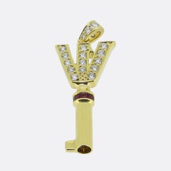 Graff Ruby and Diamond Key Pendant