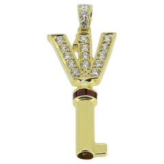 Graff Ruby and Diamond Key Pendant