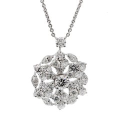Graff Snowflake 6.67ct Diamond 18k White Gold Necklace