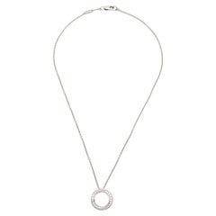 Collier pendentif en or blanc 18 carats Graff Pavé de diamants en spirale